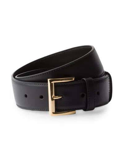 Prada Leather Belt In Black