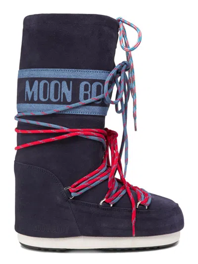 Moon Boot Icon Lace-up Boots In Blue