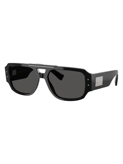 Dolce & Gabbana Dolce&gabbana 57mm Pilot Sunglasses In Black
