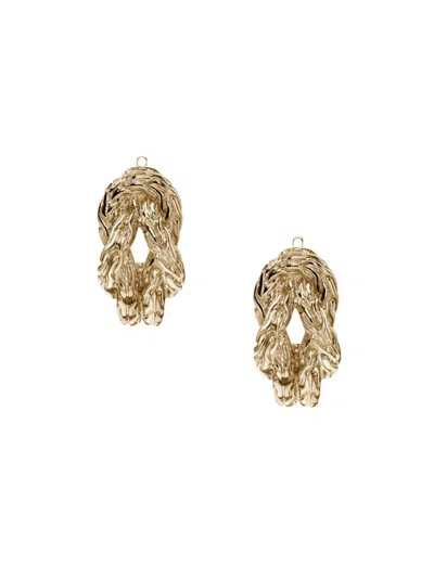 John Hardy 14k Yellow Gold Love Knot Woven J Hoop Earrings