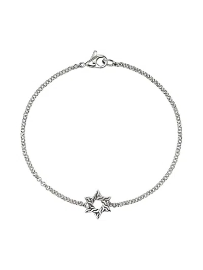 John Hardy Sterling Silver Jh Essential Star Of David Bracelet In Metallic