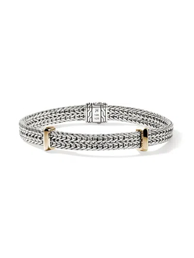 John Hardy 14k Yellow Gold And Sterling Silver Icon Link Bracelet In Metallic
