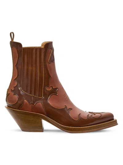 Gabriela Hearst Cassidy Cowboy Ankle Boot In Cognac Leather In Brown