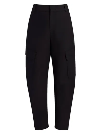 Another Tomorrow Curved Cargo Pant In Black