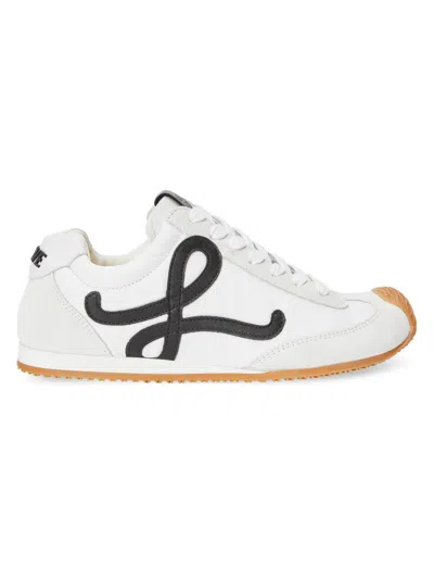 Loewe Ballet Runner 2.0 Nylon And Calfskin Low-top Sneakers In White
