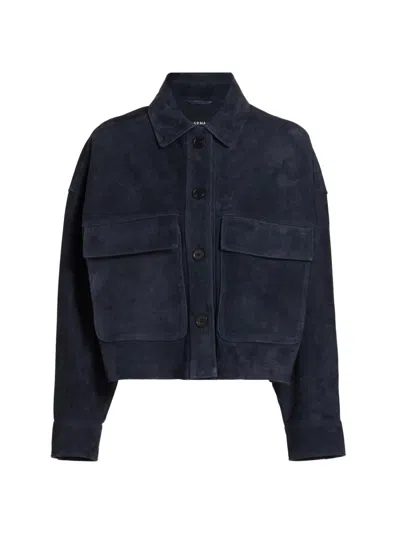 Arma Patch-pocket Button-fastening Jacket In Blue