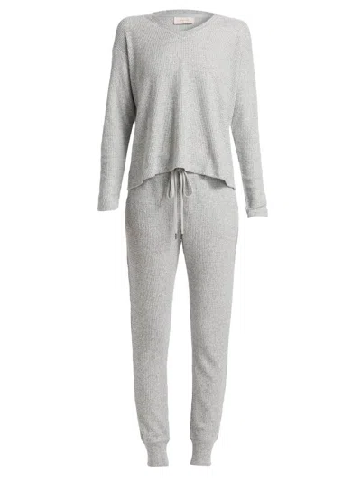 Papinelle Super Soft Waffle Jogger In Gray
