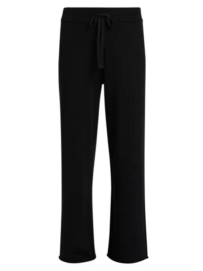 Papinelle Cotton Cashmere Straight Leg Pant In Black