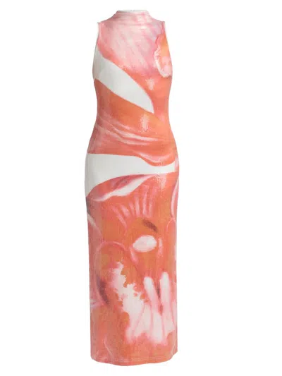 Significant Other Lucinda Maxi Dress Tangerine Bloom In Pink