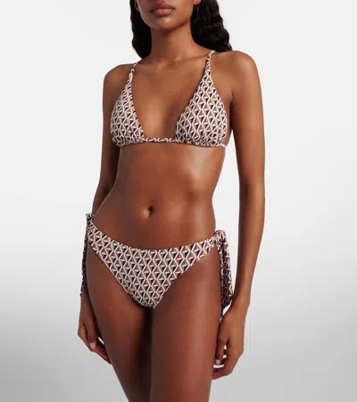 Max Mara Baobab Printed Bikini In Brown