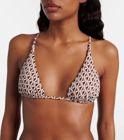 Max Mara Baobab Printed Bikini In Brown