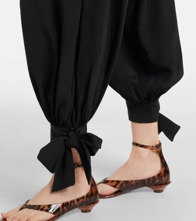 Chloé Chloe Women Pantaloni Fluidi A Pieghe In Charmeuse Di Seta In Black