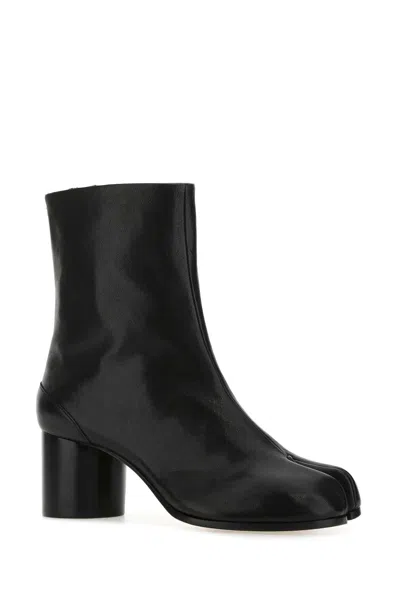 Maison Margiela Tabi Split-toe Leather Ankle Boots In Black