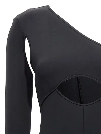 David Koma Scuba Cut Out One-length Bodysuit In Black