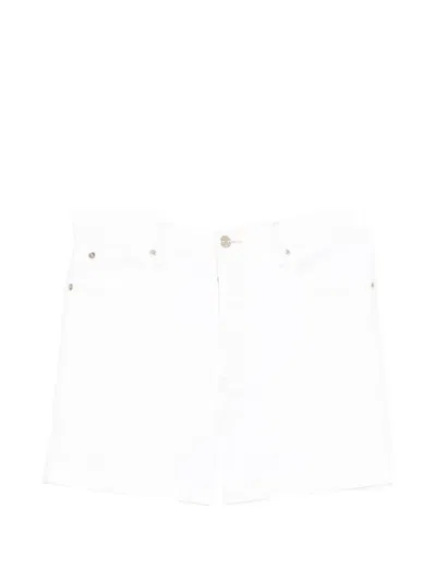 Frame Womens Au Natural Clean The Everyday High-rise Denim Shorts In White