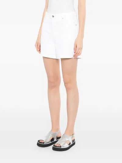 Frame Womens Au Natural Clean The Everyday High-rise Denim Shorts In White
