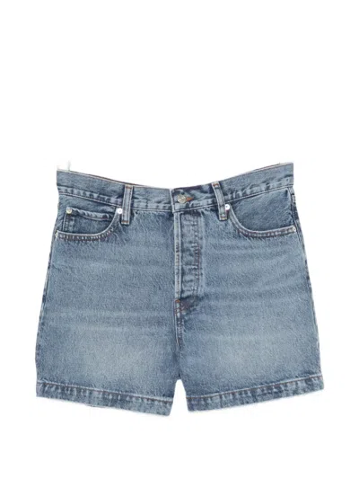 Frame Womens Tempo The Everyday High-rise Denim Shorts In Blue