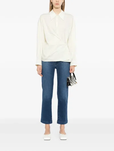 Frame Cropped Jeans In Blue
