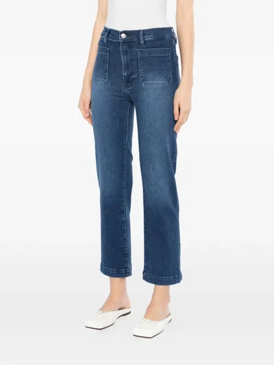 Frame Cropped Jeans In Blue