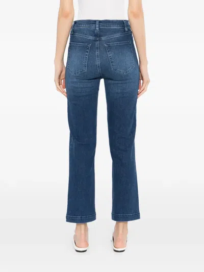 Frame Cropped Jeans In Blue
