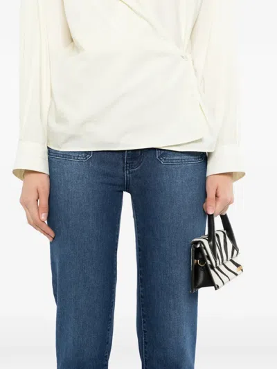 Frame Cropped Jeans In Blue