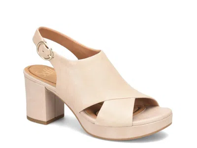Söfft Liv Slingback Platform Sandal In White