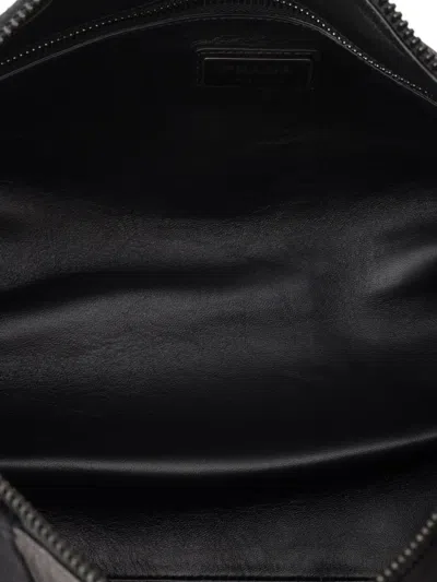 Prada Leather Shoulder Bag In Black