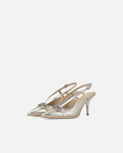Pinko Slingback-strap Pumps In Silver