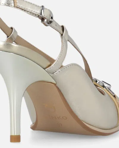 Pinko Slingback-strap Pumps In Silver