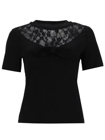 Nina Ricci Slim-fit T-shirt With Draped Open Back In Black