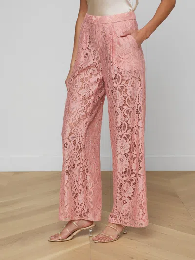 L'agence Tavia Lace Pull On Pants In Pink
