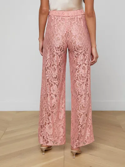 L'agence Tavia Lace Pull On Pants In Pink