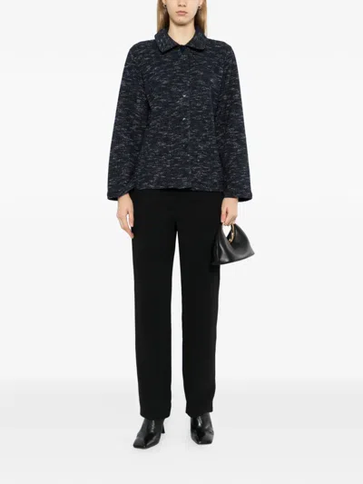 Agnès B. Tweed Jacket In Blue