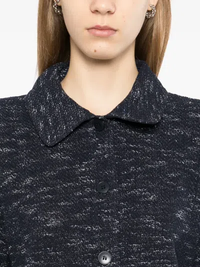 Agnès B. Tweed Jacket In Blue