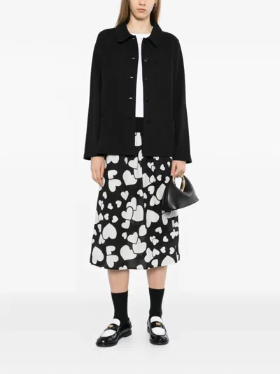 Agnès B. Collared Buttoned Jacket In Black