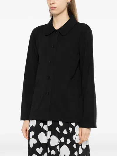 Agnès B. Collared Buttoned Jacket In Black