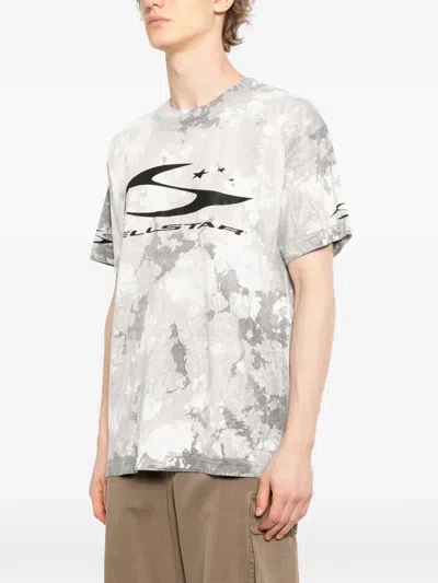Hellstar Graphic Print T-shirt In Gray