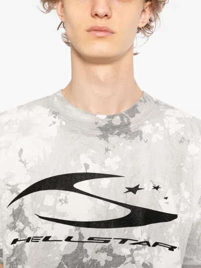 Hellstar Graphic Print T-shirt In Gray