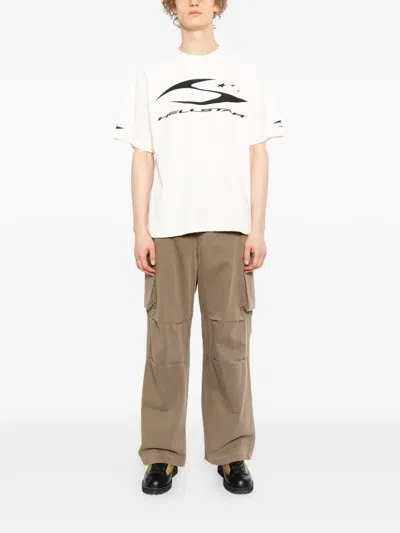 Hellstar Logo Print T-shirt In White