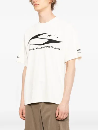 Hellstar Logo Print T-shirt In White