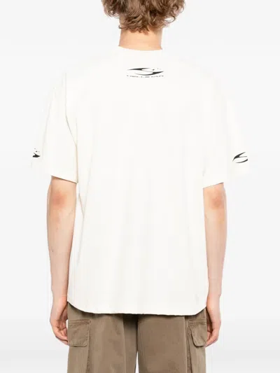 Hellstar Logo Print T-shirt In White