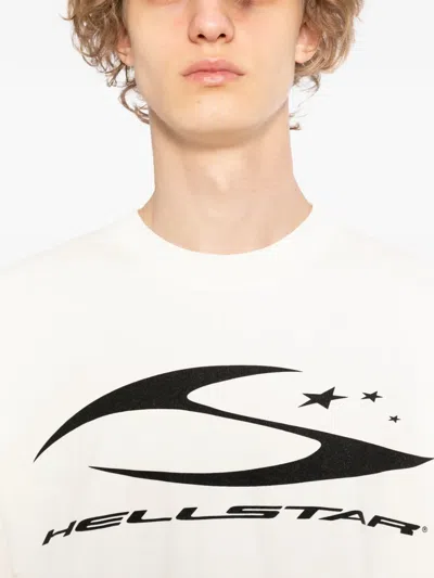 Hellstar Logo Print T-shirt In White