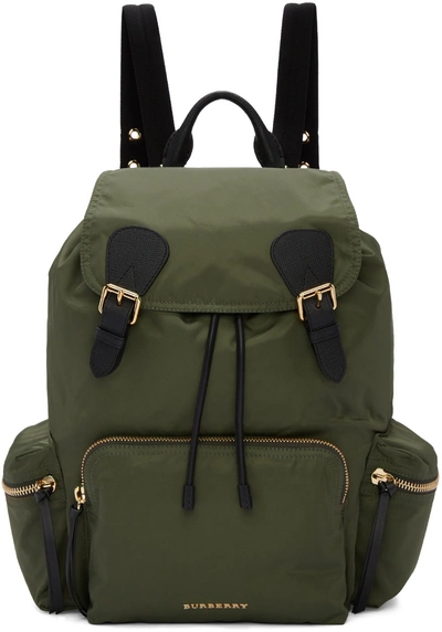 Burberry Green Nylon Backpack