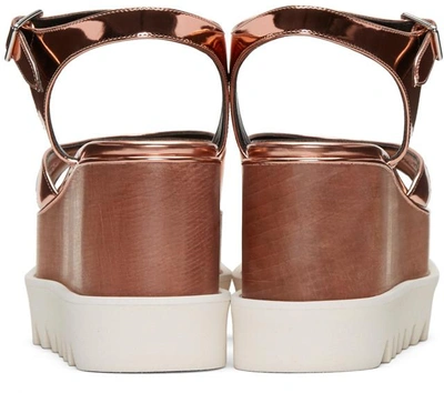 Shop Stella Mccartney Copper Platform Star Elyse Sandals