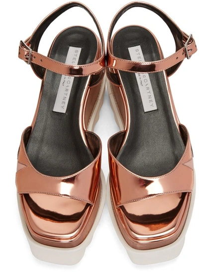 Shop Stella Mccartney Copper Platform Star Elyse Sandals