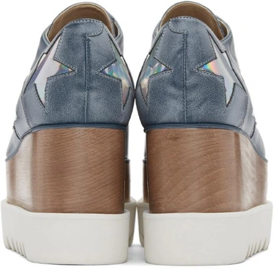 Shop Stella Mccartney Blue Platform Star Elyse Derbys