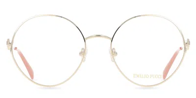 Pucci Ep5203 Round-frame Glasses In Gold