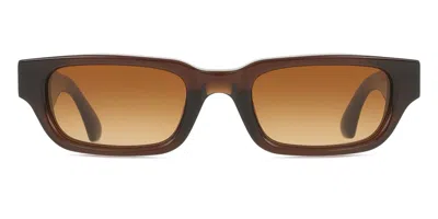 Chimi Core 10 Rectangle-frame Sunglasses In Brown