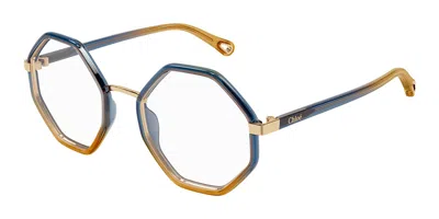 Chloé Oversized Geometric-frame Glasses In Multi