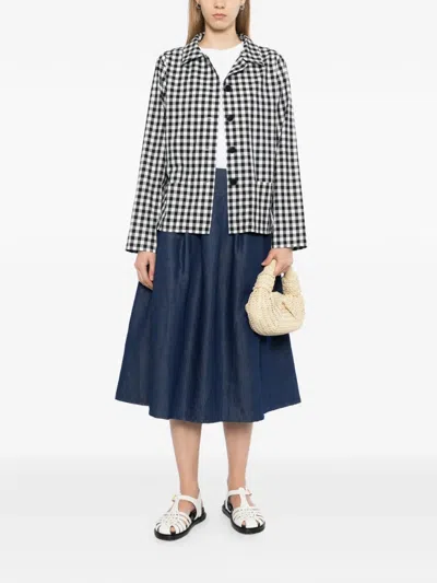 Agnès B. Gingham Long-sleeve Top In Multi